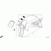 Схема вузла: Заднє крило (1) для Honda VT1300 Interstate