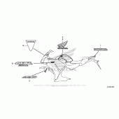 Схема вузла: Mark + Stripe (1) для Honda CBR300R