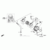 Схема вузла: Впускні патрубки (маніфолди) для Honda VT600 Shadow VLX
