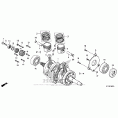 Схема вузла: Колінчастий вал & Поршень для Honda CMX250 Rebel