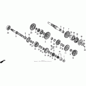 Схема вузла: Трансмісія для Honda XR600