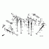 Схема узла: Распредвал и Клапан для Honda VT1100 Shadow Aero