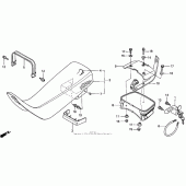 Схема вузла: Сидіння для Honda XR650