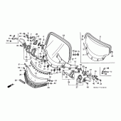 Схема узла: Ветровое стекло/back mirror (GL1500J/K/L/AM/AN) для Honda GL1500 Gold Wing Aspencade