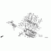 Схема узла: Задняя головка цилиндра для Honda VTR250 VTR