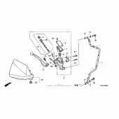 Схема вузла: Передній гальмівний циліндр для Honda XR250