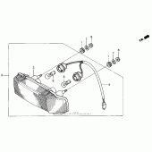 Схема вузла: Задній ліхтар (Стоп-сигнал) для Honda CBR600 CBR600F Smokin Joe s Edition