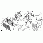 Схема вузла: Радіатор для Honda CBF500