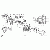 Схема вузла: Задня клапанна кришка для Honda VTX1300