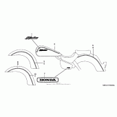 Схема вузла: Marks для Honda VT750 Shadow Aero