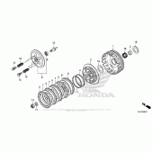 Схема узла: Сцепление для Honda CRF250 CRF250L