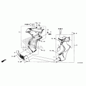 Схема вузла: Middle Cowl для Honda CRF250 CRF250RL Rally