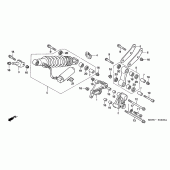 Схема вузла: Задня підвіска для Honda CBR600 CBR600F