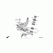 Схема узла: Рулевая траверса для Honda VT750 Shadow RS