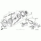 Схема вузла: Headlight (vtx1800c) для Honda VTX1800