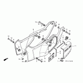 Схема вузла: Бічний обтічник для Honda XRV750 Africa Twin