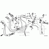 Схема вузла: Ручка керма & Пульт управління рульовой & Троси для Honda CRF150 CRF150RB