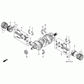 Схема вузла: Колінчастий вал і Поршень для Honda GL1500 Gold Wing Special Edition