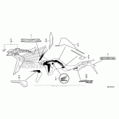 Схема вузла: Mark + Emblem (Crf Color) для Honda CRF1000 Africa Twin