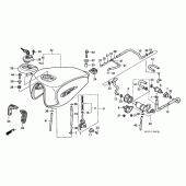 Схема узла: Топливный бак/топливный насос для Honda VT1100 Shadow Aero