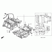 Схема узла: Картер двигателя для Honda VFR800 VFR