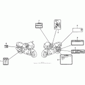 Схема вузла: Інформаційні наклейки для Honda CBR600 CBR600F3