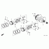 Схема узла: Коленчатый вал & Поршень для Honda FJS600 Silver Wing
