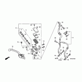 Схема вузла: Передній гальмівний циліндр (CBF1000) для Honda CBF1000