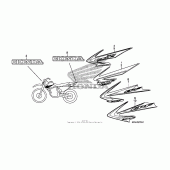 Схема вузла: Stripe + mark (2) для Honda CRF230 CRF230F