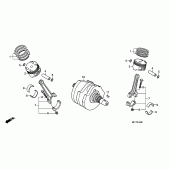 Схема вузла: Колінчастий вал & Поршень для Honda XL700V Transalp