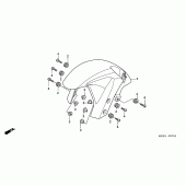 Схема вузла: Переднє крило (CBR600RR5 / 6) для Honda CBR600 CBR600RR