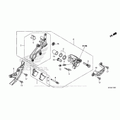 Схема узла: Задний тормозной суппорт для Honda CRF450 CRF450R
