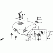 Схема узла: Топливный бак для Honda CB750 Nighthawk