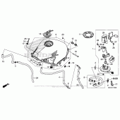 Схема вузла: Паливний бак + паливний насос для Honda CBR500 CBR500R