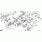 Схема вузла: Вихлопна система для Honda GL1800 Gold Wing F6B Bagger