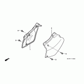 Схема вузла: Бічний обтічник для Honda XR400