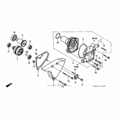 Схема узла: Водяной насос для Honda VT1100 Shadow Spirit