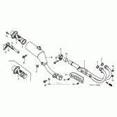 Схема вузла: Вихлопна система для Honda XR400