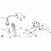 Схема вузла: Амортизатор задній для Honda VFR750F VFR750R (RC30)