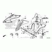 Схема узла: Топливный бак для Honda CRF150 CRF150F