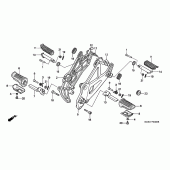 Схема узла: Подножки для Honda FX650 Vigor