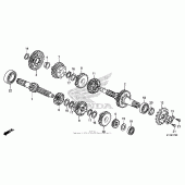 Схема вузла: Трансмісія для Honda CMX250 Rebel