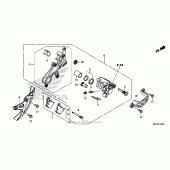 Схема узла: Задний тормозной суппорт для Honda CRF450 CRF450R