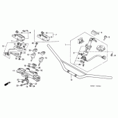 Схема вузла: Верхня траверса і Кліпон керма для Honda XL600 Transalp
