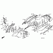 Схема узла: Крышка корпуса (FJS400D9/FJS4 00A) для Honda FJS400 Silver Wing