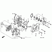 Схема вузла: Ліва кришка картера для Honda VFR800 Interceptor