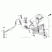 Схема вузла: Задній гальмівний циліндр для Honda CRF230 CRF230M
