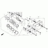 Схема узла: F2 rear shock absorber 91-93 для Honda CBR600 CBR600F2