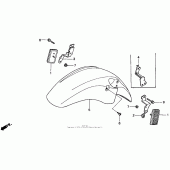 Схема вузла: Переднє крило для Honda CBR1000 CBR1000F Hurricane