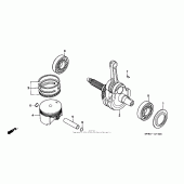 Схема вузла: Колінчастий вал & Поршень для Honda XR650